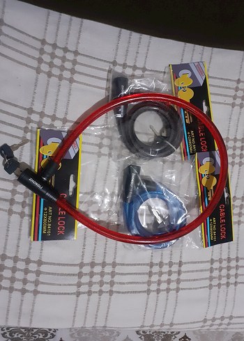 Kırmızı Renkli 12x800mm Kablo Kilidi - Görsel 3