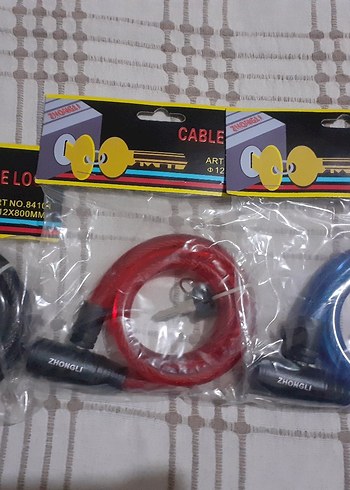 Kırmızı Renkli 12x800mm Kablo Kilidi - Görsel 5