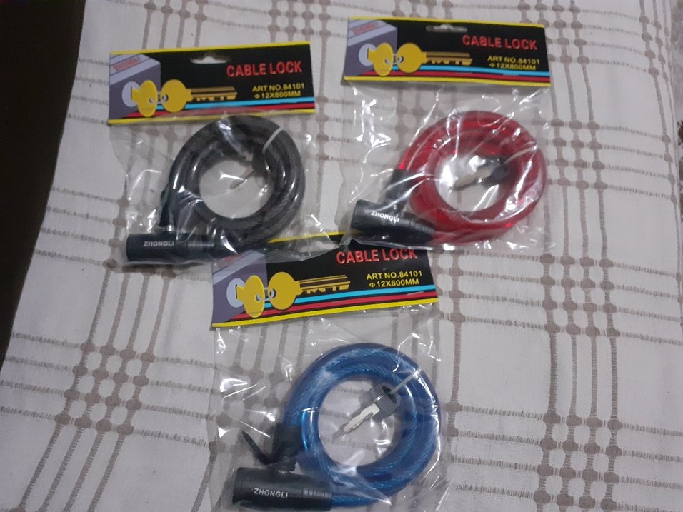 Kırmızı Renkli 12x800mm Kablo Kilidi - Görsel 4