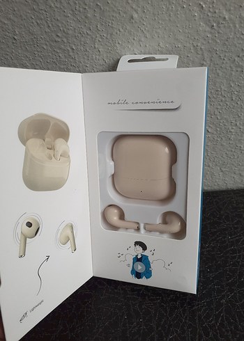 Bix TW5 Bej Kablosuz Kulaklık - Görsel 2