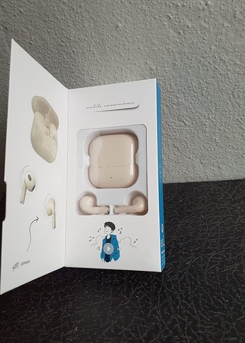 Bix TW5 Bej Kablosuz Kulaklık - Görsel 5