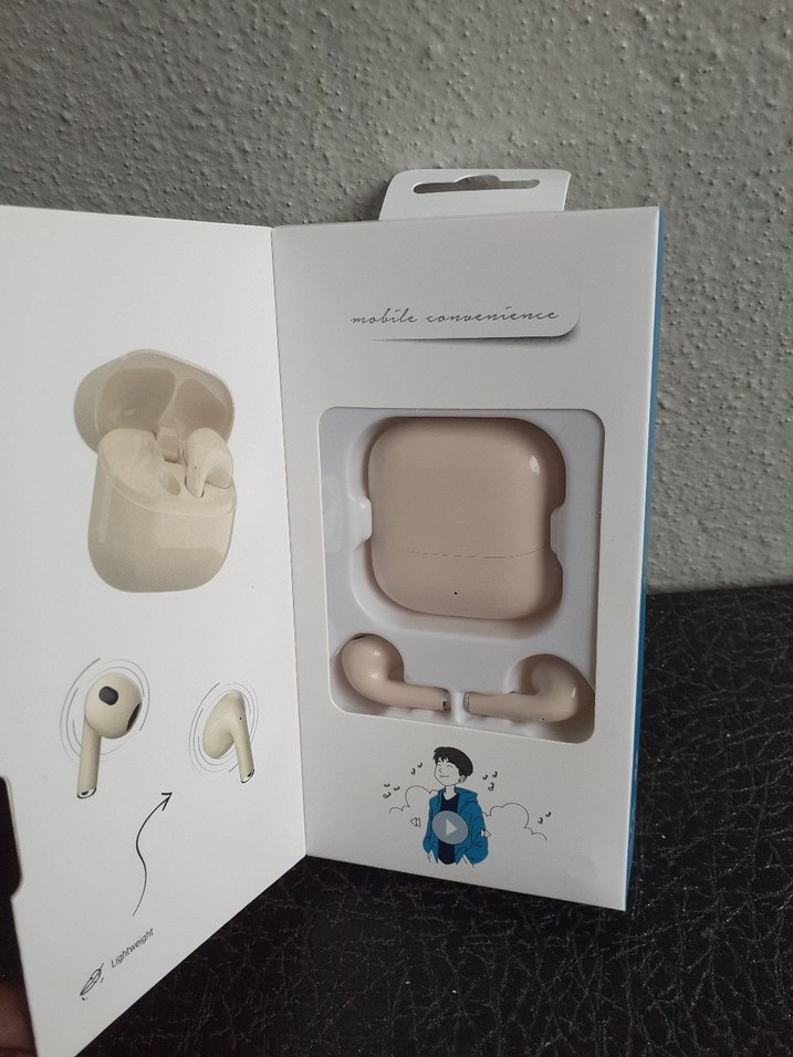 Bix TW5 Bej Kablosuz Kulaklık - Görsel 2