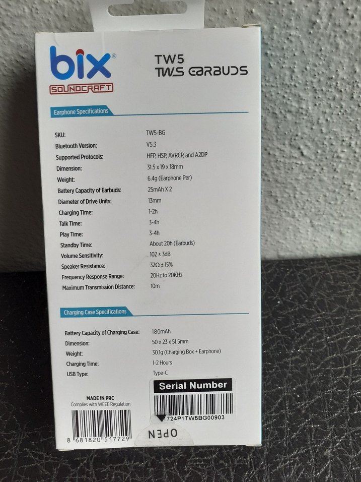 Bix TW5 Bej Kablosuz Kulaklık - Görsel 3