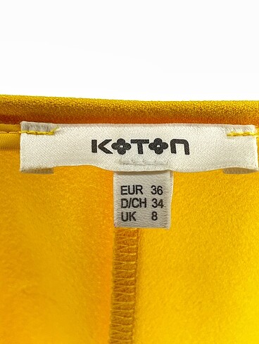 36 Beden sarı Renk Koton Kısa Elbise %70 İndirimli.