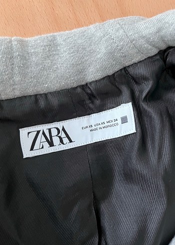 Zara Gri Midi Boy Düğmeli Ceket