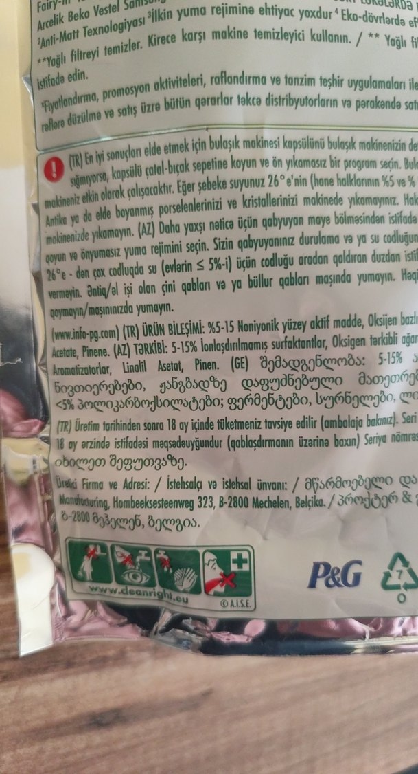 Fairy Platinum Hepsi Bir Arada Bulaşık Tableti 96 tablet - Görsel 3