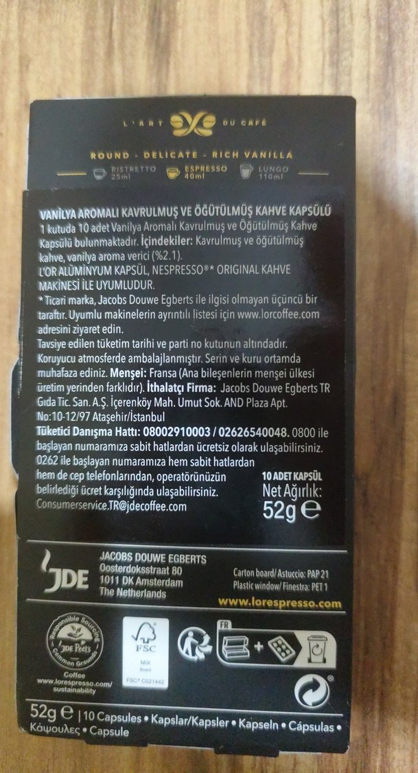 Espresso Vanilya Alüminyum Kapsül kahve - Görsel 2