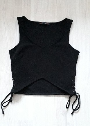 xs Beden BERSHKA siyah mini üst