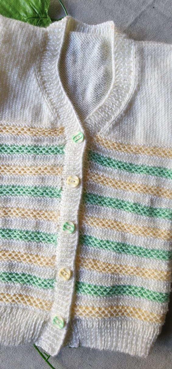 unisex Çocuk V Yaka Örgü Triko Yelek - Görsel 2