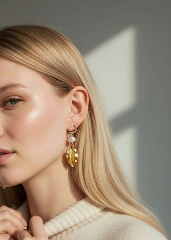 Gerçek incili Küpe - Görsel 3