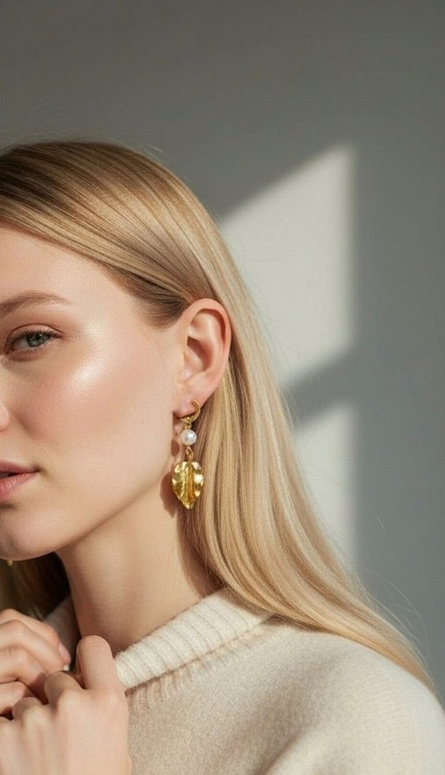 Gerçek incili Küpe - Görsel 3