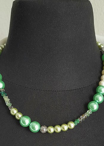 Yeşil incili Bohem Kolye - Görsel 3