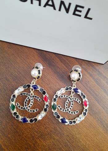 Renkli Boncuklu Uzun Bohem Küpeler - Görsel 3