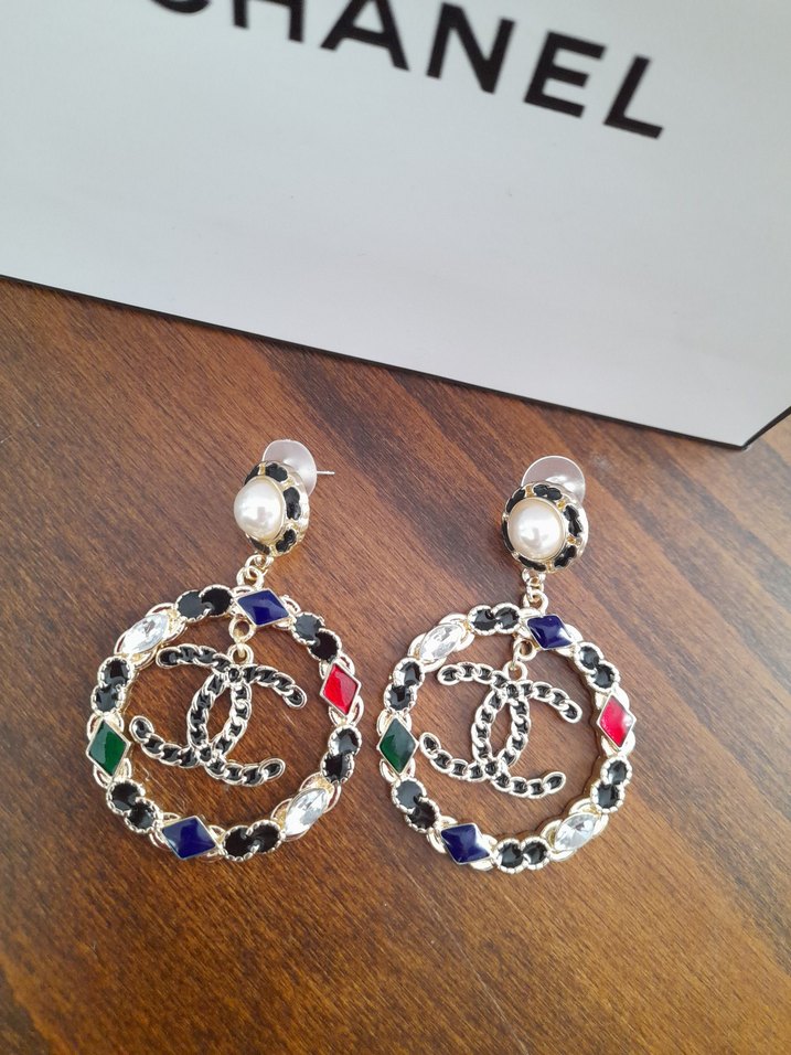 Renkli Boncuklu Uzun Bohem Küpeler - Görsel 3