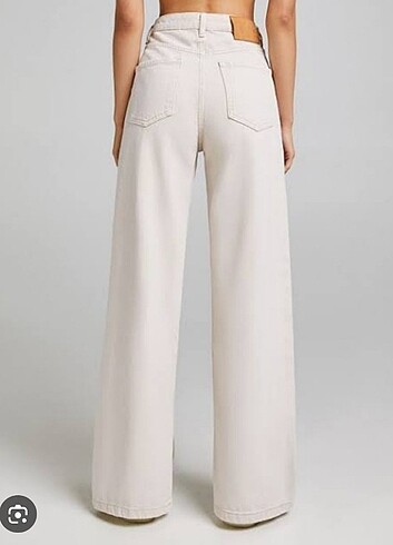 Bershka Hige rise wide leg beige jean / Bershka bej jean