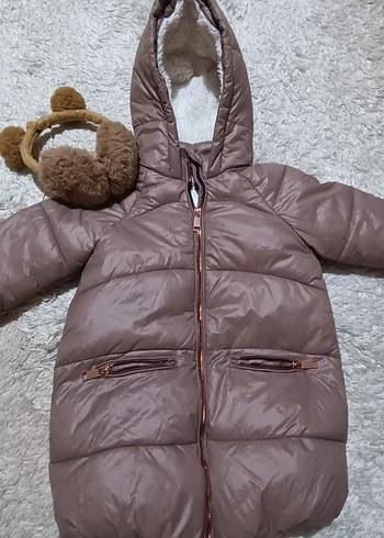 LC Waikiki Kız Çocuk Kahverengi Kapüşonlu Kürklü Mont