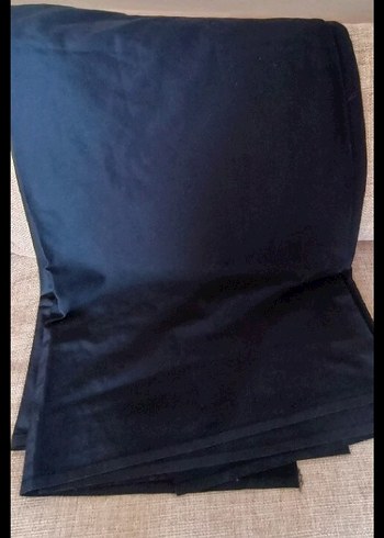 Siyah düz parça kumaş - Görsel 2