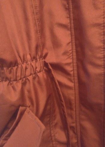 Bordo Uzun Fermuarlı Kadın Yağmurluk - Görsel 5