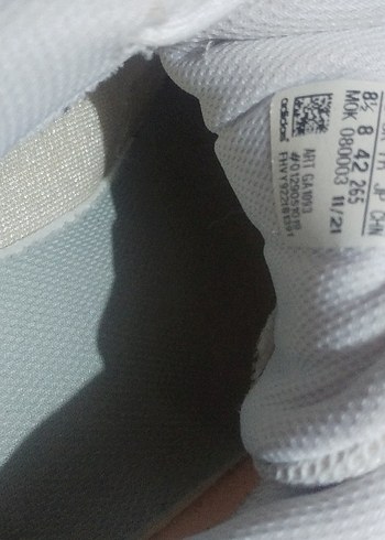 Beyaz Adidas Bağcıklı  Spor Ayakkabı - Görsel 5