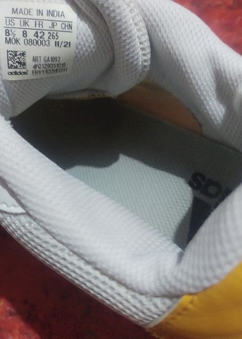 Beyaz Adidas Bağcıklı  Spor Ayakkabı - Görsel 4