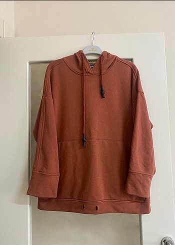 Kadın Kahverengi Kapüşonlu Sweatshirt kışlık