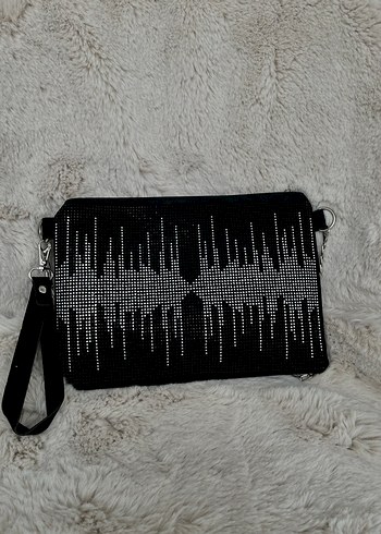 Taş detaylı şık kadın portföy çanta - Görsel 2