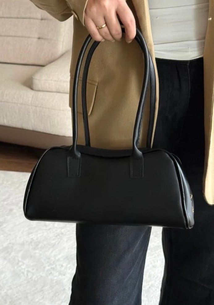 Deri Kadın Siyah Çanta - Görsel 2