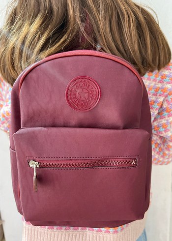 Bordo Sırt Çantası Fermuarlı - Görsel 3