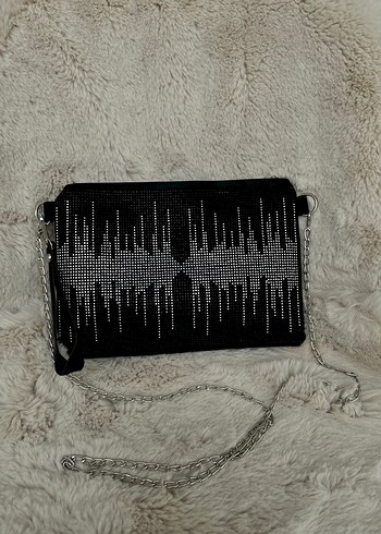 Taş detaylı şık portföy çanta - Görsel 2