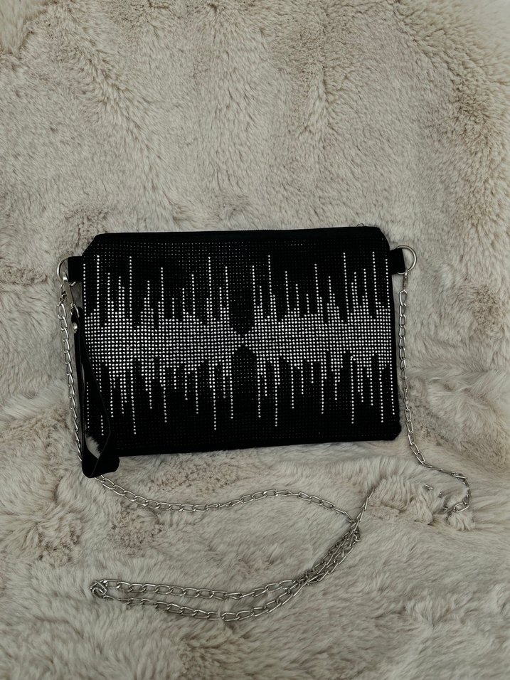 Taş detaylı şık portföy çanta - Görsel 2