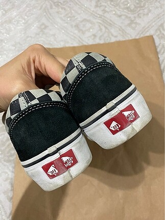 38 Beden siyah Renk vans old skool checkboard
