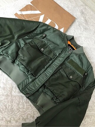 m Beden zara haki bomber ceket