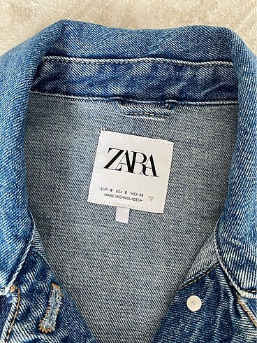 s Beden lacivert Renk zara crop denim ceket