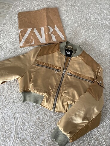 zara saten bomber ceket