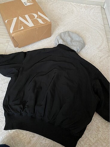 xs Beden siyah Renk zara oversize bomber ceket