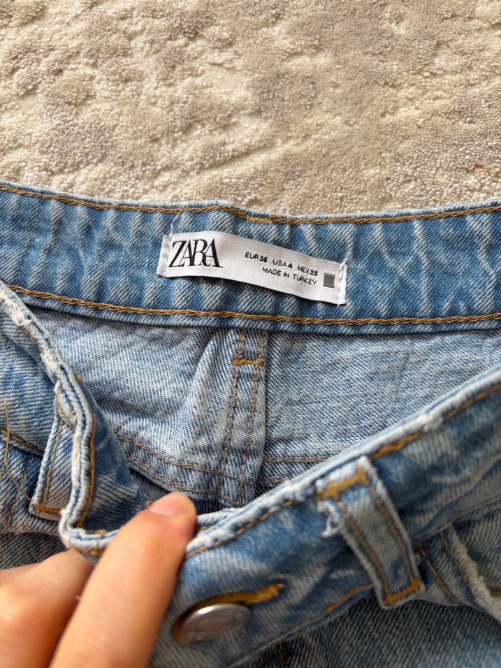 Zara Kadın Denim Midi Kot Pantolon - Görsel 3