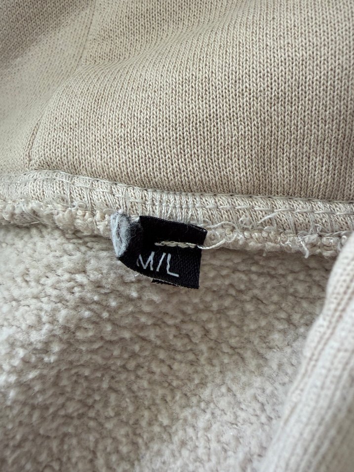 Bej Kadın Kapüşonlu Fermuarlı Sweatshirt - Görsel 2