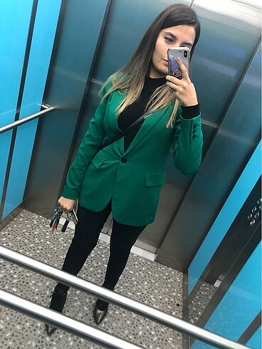 xs Beden yeşil Renk Blazer ceket
