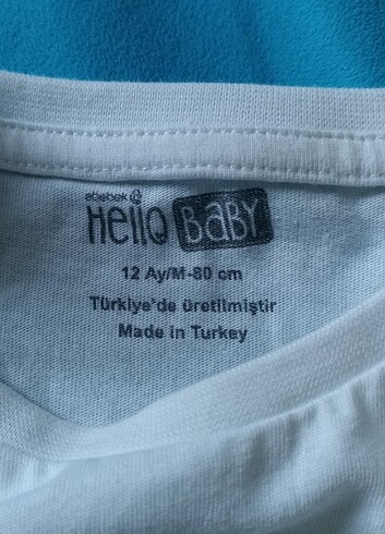 9-12 Ay Beden 2li HelloBaby Marka Atlet Tişört 1yaş