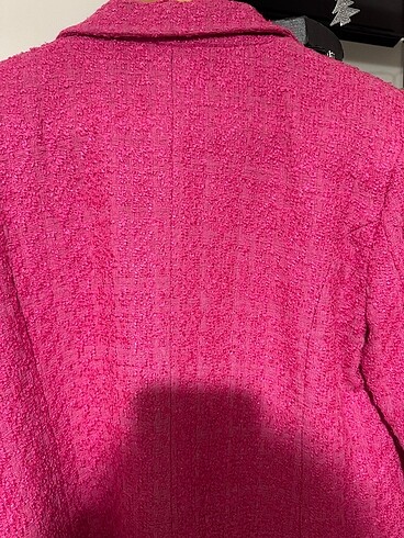 xl Beden pembe Renk Tüvit Blazer Ceket