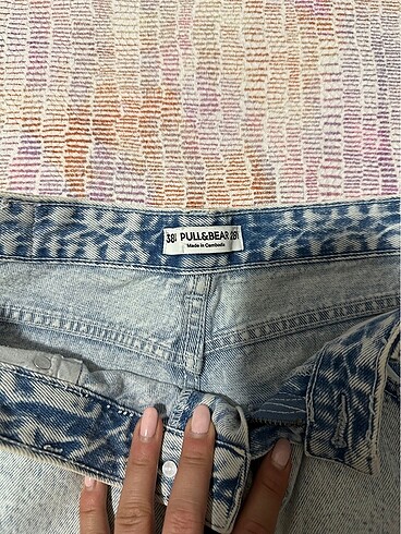 Pull and Bear Pull&bear mom kalıp kot şort