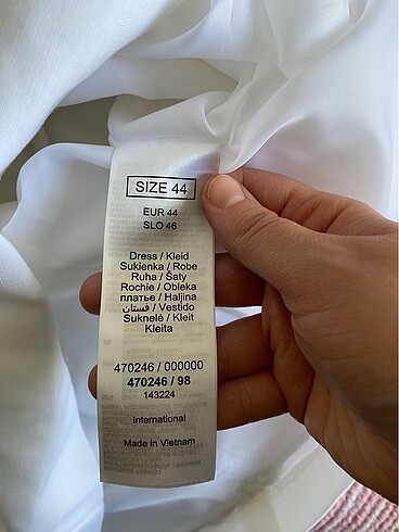 44 Beden beyaz Renk Orsay Elbise Alman markası