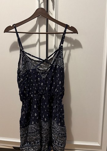 Bohem Tarzı V Yaka İp Askılı Tulum - Görsel 2