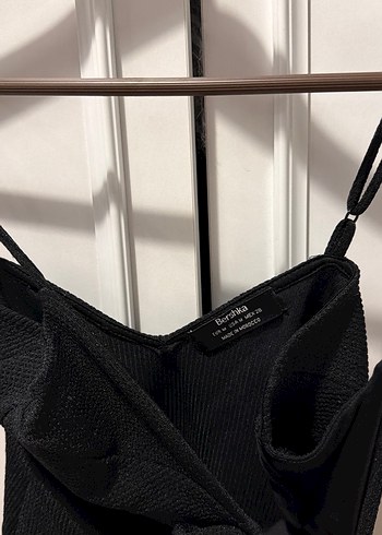 Siyah Minimalist Strappy Mayo - Görsel 3