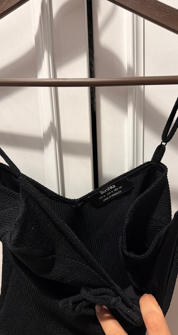 Siyah Minimalist Strappy Mayo - Görsel 3