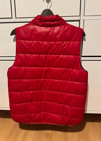 Kırmızı Kadın Şişme Yelek Fermuarlı - Görsel 3