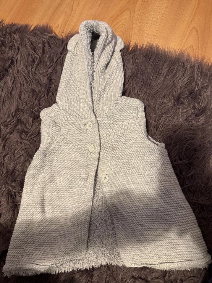 Kürklü Kapüşonlu Pembe Bebek Tulumu 2 li gri pembe - Görsel 4