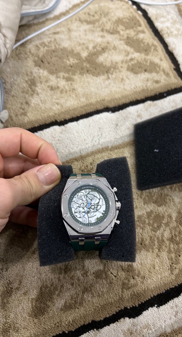 Yeşil Kordonlu Erkek Saat - Görsel 3