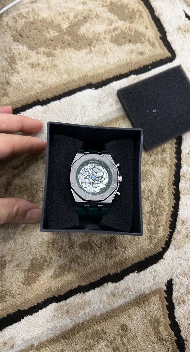 Yeşil Kordonlu Erkek Saat - Görsel 4