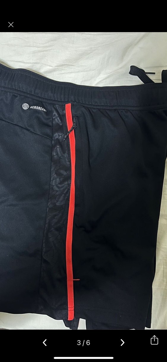 Erkek Siyah Spor Mini Şort Fermuarlı Cepli - Görsel 2